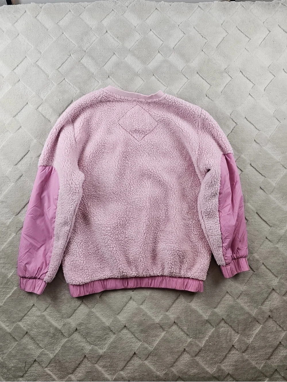 UGG Pink Sherpa Pullover Sweater Womens Extra Small Pink with Pocket